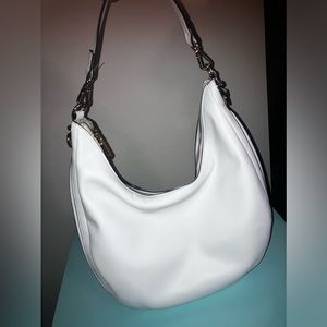 Inc. white leather bag - barely used - many zippers and compartments